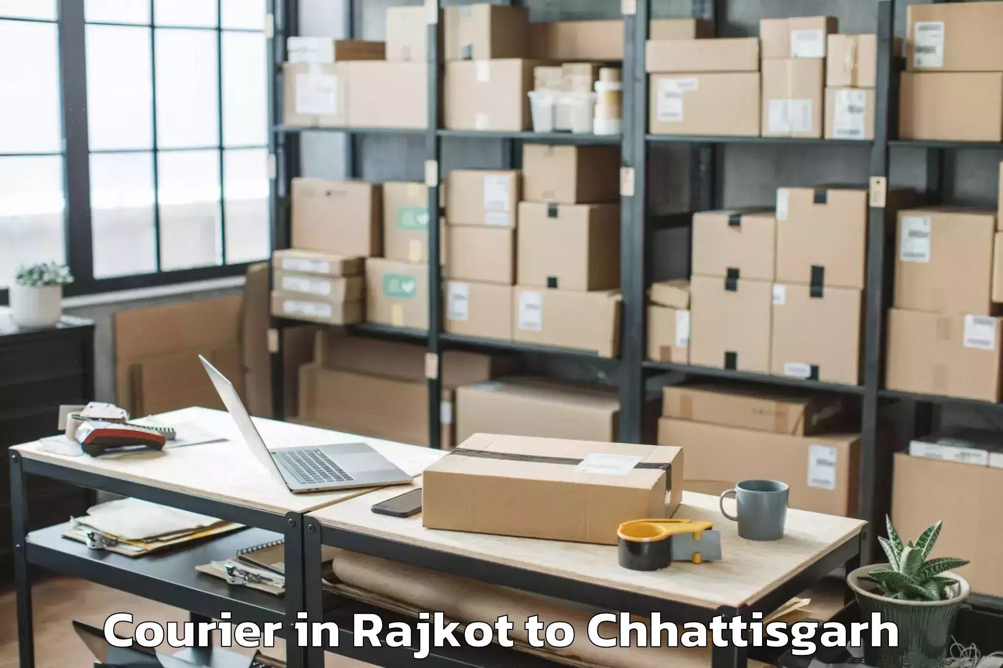 Book Rajkot to Sakti Courier Online